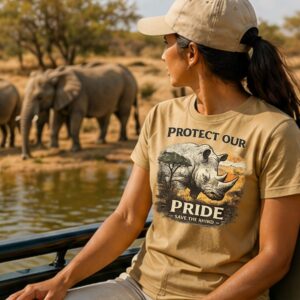 Protect Our Pride – Save the Rhino Shirt | Wildlife Conservation Tee | Anti-Poaching Awareness & Safari Graphic Shirt